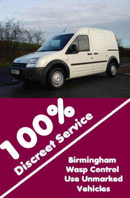 Sutton Coldfield Wasp Control use unmarked vehicles with 100% discreet service, contact us on 0121 450 9784  for more info.